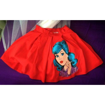 Pop Art  Hand-painted Skirt